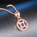 Women’s Jewelry Set Fashion simple geometric hollow necklace earrings jewelry set inlaid zircon rose gold plated cross border new products_ipsvogv.com