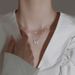 S999 Sterling Silver Double Layer Butterfly Necklace Female Niche Cold Style Sterling Silver Stacking Clavicle Chain 520 For Girlfriend_ipsvogv.com