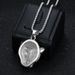 New Hip-Hop Stainless Steel Inlaid Green And Red Eye Leopard Head Pendant Trendy Brand Jewelry Unisex Necklace_ipsvogv.com