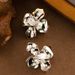 French Antique Style Diamond Inlaid Three-dimensional Metal Flower For Women With A Sense Of Light Luxury, Fashion, And_ipsvogv.com