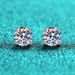 S925 Sterling Silver Fashion Simple Classic Four Claw Earrings Earrings Moissanite Earrings For Women_ipsvogv.com