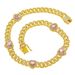 New Men's 10mm Diamond shaped Peach Heart Splicing Street Hip Hop Style Chain Necklace_ipsvogv.com