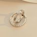 S999 Foot Silver Weilan Heartwarming Couple's Ring With Glacier Lava, Niche Design, High-end Temperament, Versatile Ring_ipsvogv.com