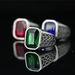Titanium Steel Cuban Chain Design Men's Open Trendy Brand Versatile Tail Index Finger Ring High End Sense Niche_ipsvogv.com