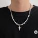 Cross Necklace Men's Versatile Premium Hip Hop Niche Cuban Chain Sweater Chain Accessories_ipsvogv.com