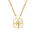 Women's 【 】 New Necklace, Two Piece To Heart Opening Four Leaf Flower Full Diamond Versatile Clavicle Chain, Titanium 【 】 Necklace, Chain,_ipsvogv.com