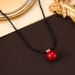 Light luxury style, fashionable and simple, Xiaomi black pointed crystal bead necklace, pearl jewelry, women's high-end_ipsvogv.com