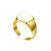 Fashionable Geometric Block Circular Smooth Open Ring Combination For Men's And Women's Personalized Food Rings_ipsvogv.com