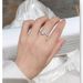 S Pure Silver Instagram Style Minimalist Index Finger Versatile 6 * 8 Oval Women's Diamond Ring Jewelry_ipsvogv.com