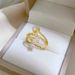 【 Real Gold 】 Love Star Full Diamond with Adjustable Opening, Simple Handmade Ring, Couple's Pair Ring_ipsvogv.com