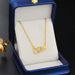 New 520 Dynamic Titanium Steel Necklace Women's Fashion Valentine's Day Love Letter Pendant Heartbeat Collar Chain_ipsvogv.com