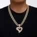 Personality ins love Cuban necklace couple light luxury hip hop necklace_ipsvogv.com