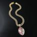Hip hop exaggerated full diamond three-dimensional mask pendant Cuban necklace trendy and domineering collarbone neck_ipsvogv.com