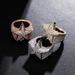 Ins Hot Five Pointed Star Ring Full Of Zircon Hip Hop Men's Trendy Ring Gold Jewelry_ipsvogv.com