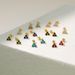 Women's Jewelry S925 Sterling Silver Triangle Colored Zircon Earrings Personality Geometric Lucky Clover Stacking Mini Earrings_ipsvogv.com
