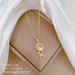 【 Titanium Steel 】 Zircon Figurine Light Luxury Temperament Gorgeous Full Diamond Necklace Women's Versatile Collarbone_ipsvogv.com