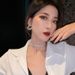 Fashionable Personalized Zircon Short Sparkling Diamond Chain Necklace, Niche Fashion, High-end And Trendy Collarbone_ipsvogv.com