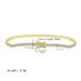 Modern Style Solid Color Sterling Silver Inlay Zircon Tennis Bracelet_ipsvogv.com