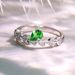 Cao Shi's Light Luxury Leaf with Small, Fresh Micro Inlaid Design Sense Personalized and Unique Vine Water Drop Ring_ipsvogv.com