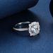 S Silver D Color Mosang 2 Carat Fashionable And Minimalist Women's Four Claw Diamond Ring Live Broadcast_ipsvogv.com