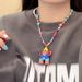 Versatile Colorful Beaded Necklace For Women With Light Luxury High Sense, Small And Popular Design, Internet Celebrity_ipsvogv.com