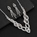 Autumn Jewelry Set: Bridal Hollow Full Diamond Necklace, Earrings, And Bracelet For Women_ipsvogv.com