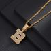 New 26 Letter English Pendant With Copper Inlaid Zircon, Fashionable And Versatile Jewelry Necklace_ipsvogv.com
