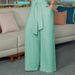 Women's Clothing women's elegant shirt collar sleeveless solid color zipper strap wide leg jumpsuit_ipsvogv.com