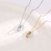 Sheep fat white jade ring interlocking safety buckle, sheep grade white jade pendant, titanium steel necklace, female_ipsvogv.com
