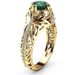 Sanjie's New Emerald Plated 14k Luxury Simulated Diamond Engagement Ring_ipsvogv.com