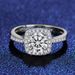 Simulated Sparkling Moissanite Diamond Live Three-Piece Set Necklace Earrings Ring Women Pendant Jewelry_ipsvogv.com