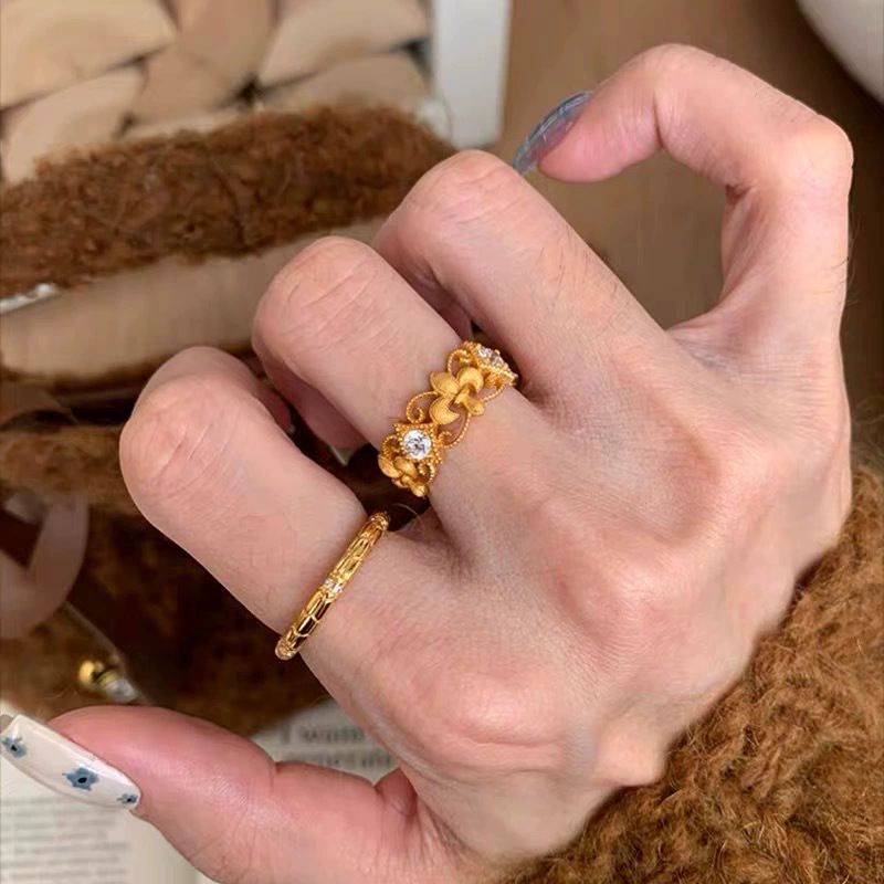 Middle Aged Iris Lace For Women, Light Luxury, High-end, Index Finger Niche, Simple And Personalized, French Style_ipsvogv.com