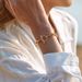 Popular minimalist ins paper clip plated K real gold chain hollow design OT buckle cold style bracelet_ipsvogv.com