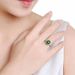 Natural Burmese Old Mine Chalcedony Silver-Plated Green Ethnic Style Open Ring Gift For Her_ipsvogv.com