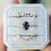 Sanjie 2025 New Creative Color Separation Three Piece Ring Temperament Simple Rose Gold Set Jewelry Ins Style_ipsvogv.com