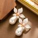 French Style Super Fairy Elegant Fashionable Small Fragrant Wind Drip Oil Flower Pearl Temperament Versatile And_ipsvogv.com