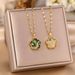 Imitating Hotan Jade Phoenix Titanium Steel Necklace For Women Fashion Luxury Exquisite Temperament Versatile Pendant_ipsvogv.com