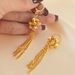 Copper Gold-plated Drop Earrings - Bohemian Elegant Floral Tassel Design Suitable For Weddings And Party Occasions_ipsvogv.com