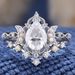 Sanjie Inlaid Moonstone Colorful Treasure For Women, Fashionable And Versatile, Waterdrop Zircon Star Moon Pair Ring_ipsvogv.com