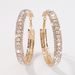 Simple Big Ear Ring Women's Full Diamond Light Luxury Geometric earrings Exaggerated Creative Retro earrings_ipsvogv.com