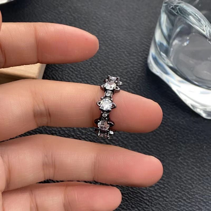 Fashionable, Super Sparkling, Elegant, Saturn Zircon Women's Personality, Versatile, Stylish, Planet Ring, Niche Design,_ipsvogv.com