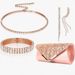 Fashion all match suit evening bag diamond studded elastic bracelet niche diamond necklace earrings four pieces_ipsvogv.com