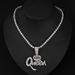 Hot Selling New Product Hip Hop Alloy Full Diamond Crown Queen Pendant Men's Cuban Chain Jewelry_ipsvogv.com