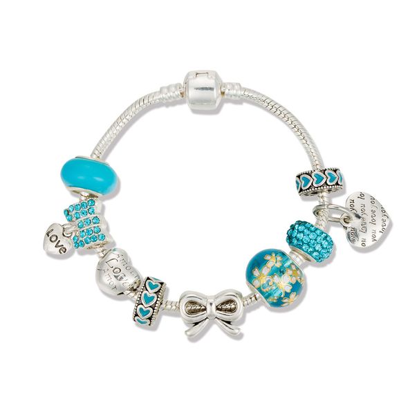 Live broadcast products with goods Blue bracelet DIY ancient silver beaded hand jewelry fresh temperament jewelry_ipsvogv.com