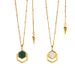 Women's Jewelry Fashion Geometric Stacked Malachite Chain Necklace_ipsvogv.com