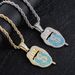 Hip Hop Rap Decoration Full Diamond 3D Dollar Tongue Pendant Trendy Exaggerated Cuban Chain Necklace_ipsvogv.com