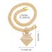 Full Diamond Triangle Hip Hop Pendant Light Luxury Exaggerate Crown Alloy Water Diamond Cuban Chain_ipsvogv.com
