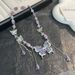 Heavy Industry Butterfly Tassel Necklace Purple Crystal Beaded Necklace Retro Hot Girl Personality All Match Clavicle Chain Jewelry_ipsvogv.com