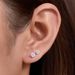 Women's Jewelry S925 Sterling Silver Three Claw Round Zircon Earrings Fashion Simple Mini Earrings Temperament Earrings Small Accessories_ipsvogv.com