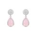 New Luxury Jewelry Accessories Rose Quartz Gem Earrings French Romantic S925 Silver Inlaid Natural Colored Gem Earrings_ipsvogv.com